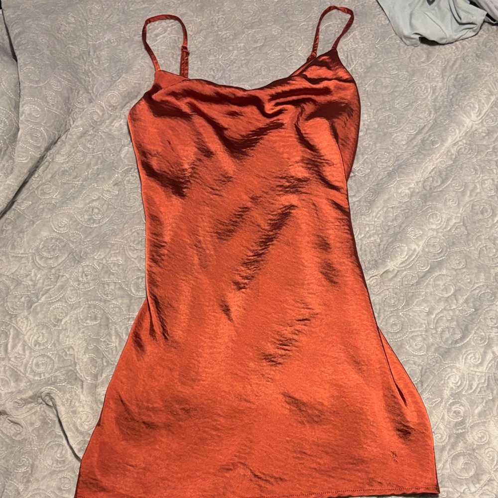 J for Justify Copper Satin Dress